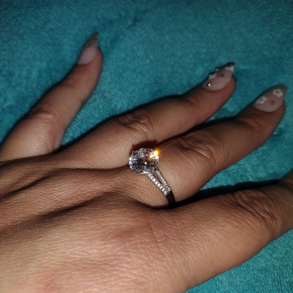 Sterling silver CZ ring size 10